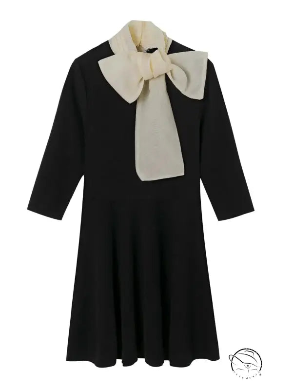 Bowknot Decorative Stitching Dress