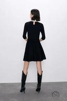 Bowknot Decorative Stitching Dress