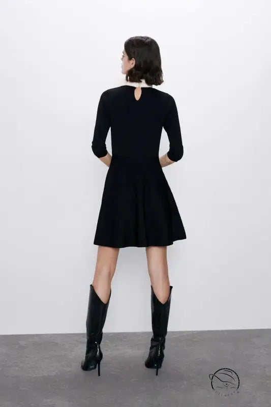 Bowknot Decorative Stitching Dress