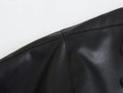 Langry faux leather Spring Street drawstring jacket with stitching detail