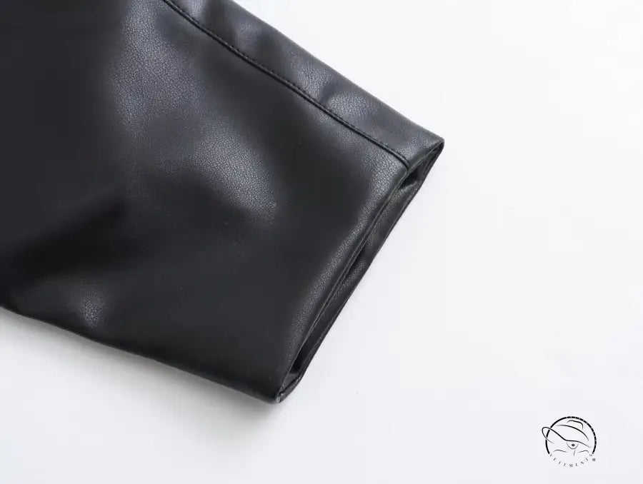 Langry faux leather clutch bag with rounded corners and smooth texture