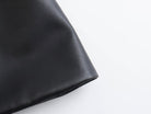 Langry faux leather wallet with textured rounded corners for fashion