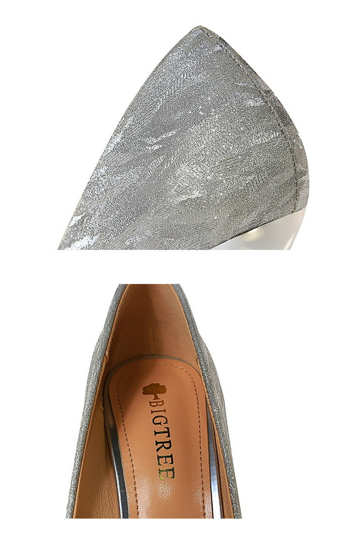 All Matching High Heel Low Cut Pointed Toe Shoes