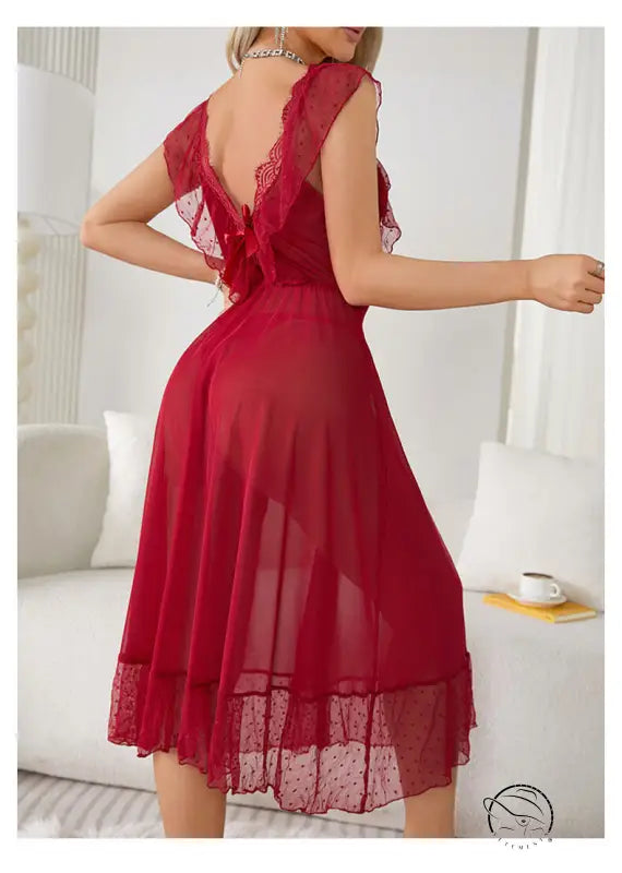 Elegantpolka Dot Nightdress