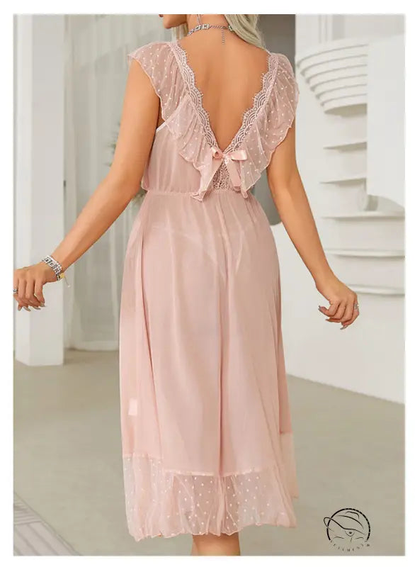 Elegantpolka Dot Nightdress