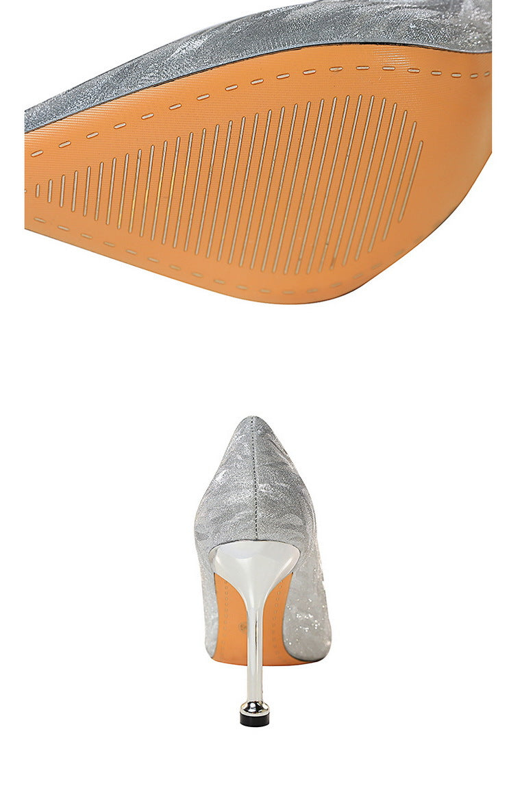 All Matching High Heel Low Cut Pointed Toe Shoes