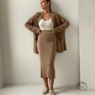 Loose Knitwear Skirt Sets