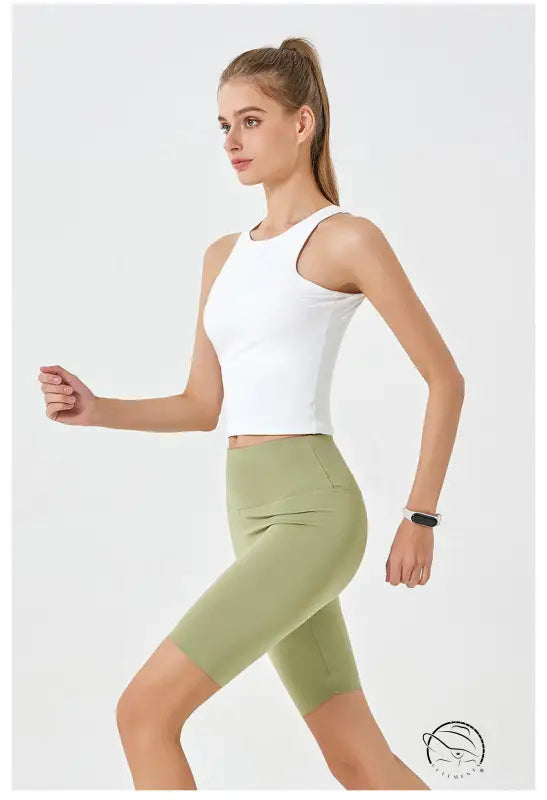 Round Neck Double Layer Sleeveless Sports Vest Women