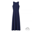 Summer Elegance Sleeveless Round Neck Slim Knit Dress