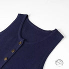 Summer Elegance Sleeveless Round Neck Slim Knit Dress