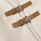 Langry fashion tan leather watch strap with silver buckle for elegant coat