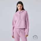 Lavender hooded sweater and sweatpants set for women