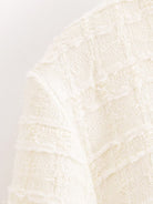 Elegant white lace ruffled bed skirt with floral pattern, scalloped edges, Langry fashion ملابس