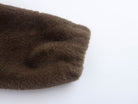 Brown faux fur headband showcased with Winter Korean Loose Short Coat for stylish ملابس