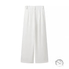 Elegant white wide-leg pleated pants from Langry fashion suit