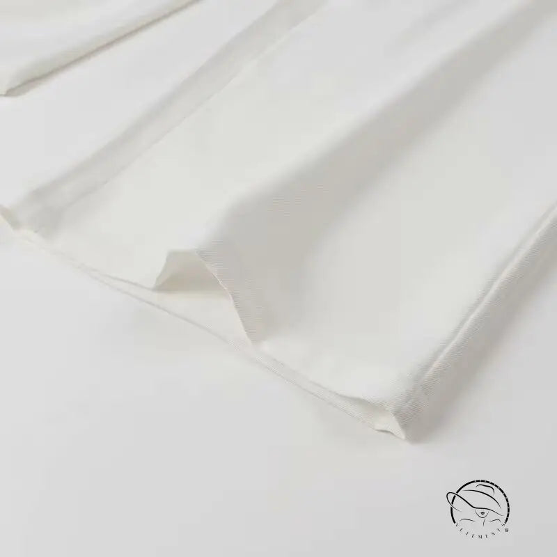 Elegant langry fashion white sheer scarf in wild office blazer suit