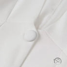 Elegant langry white button-down shirt with pleated front for fashion ملابس