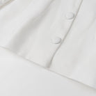 Elegant Langry white shirt with silver buttons for office fashion ملابس