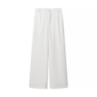 Elegant white pleated wide-leg pants in Langry fashion suit