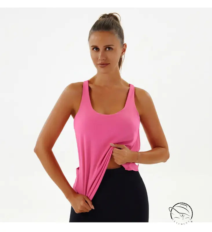 Pink yoga breathable Langry fashion athletic tank top