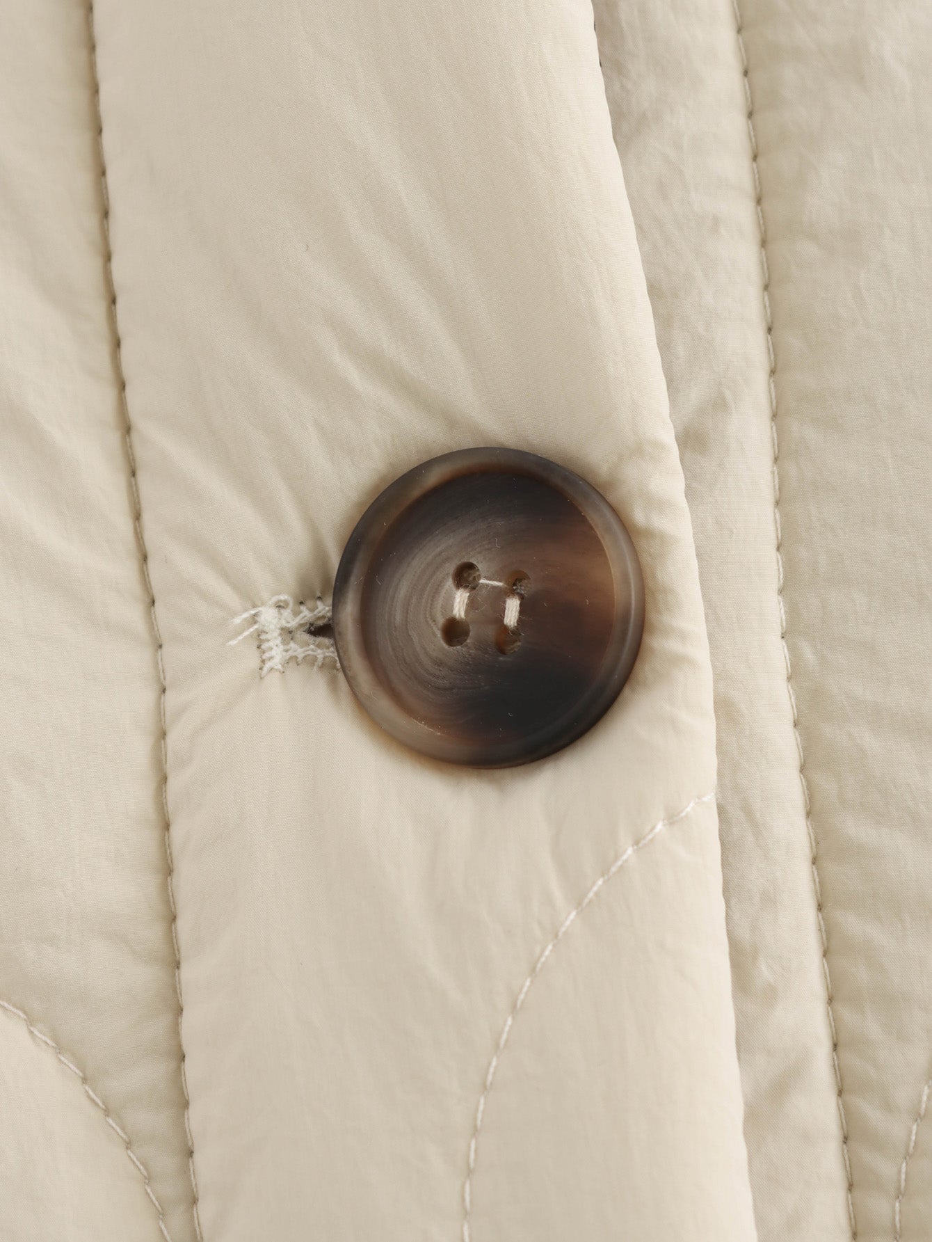 Brown button detail on All Match Leopard Print Cotton Coat, a stylish piece for fashion lovers