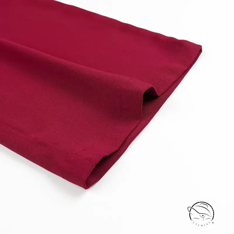 Burgundy textured cotton linen blazer fashion trousers from langry ملابس