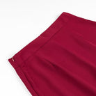 Langry fashion magenta pleated skirt with zipper waistband detail