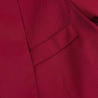 Red Langry corduroy blazer with tuxedo collar and pocket detail