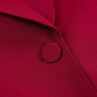 Langry fashion red button-down shirt in tuxedo collar blazer set