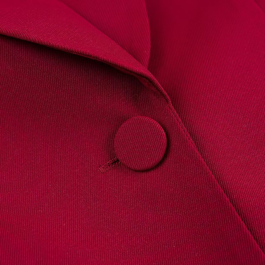 Langry fashion red button-down shirt in tuxedo collar blazer set