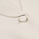 Langry fashion white button-down shirt with tuxedo collar blazer style