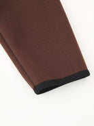 Langry fashion brown leather wallet with black edge detailing