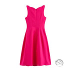 Sleeveless bright pink stereo bowknot decoration dress