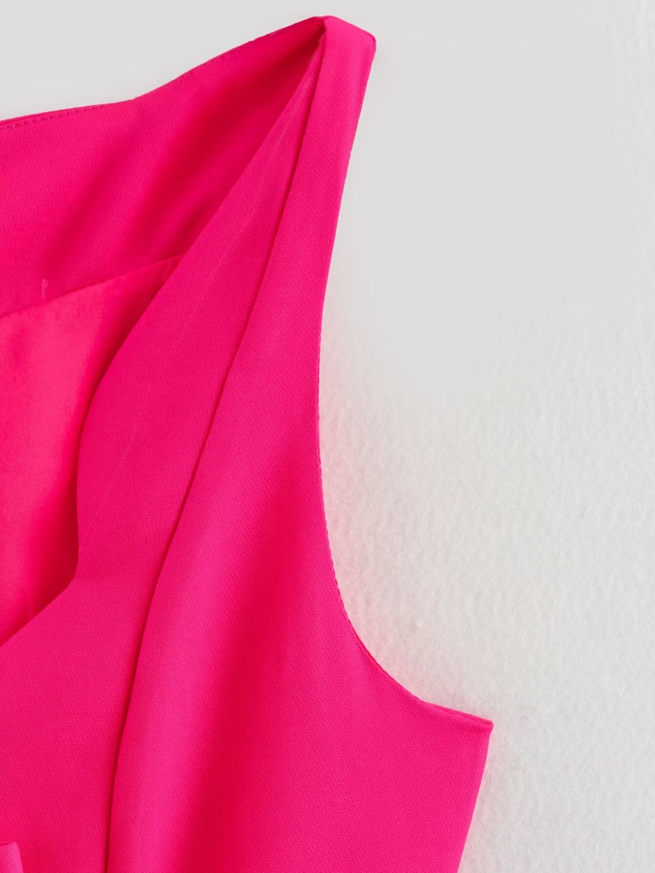 Bright pink sleeveless top from Stereo Bowknot Decoration Dress, a trendy langry fashion ملابس option