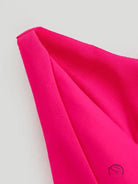 Bright pink draped fabric in stereo bowknot decoration dress