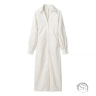 Elegant V-neck jacquard drawstring dress in langry fashion ملابس