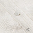 Beautiful V neck jacquard drawstring dress in white lace floral fabric with button closure