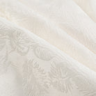 Cream-colored floral brocade V-neck jacquard dress by Langry fashion