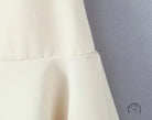 White fabric fold in stunning retro backless langry fashion dress