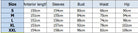 Clothing size chart for Sleeve Drilling Elegant Dress demonstrating fashion langry and ملابس options