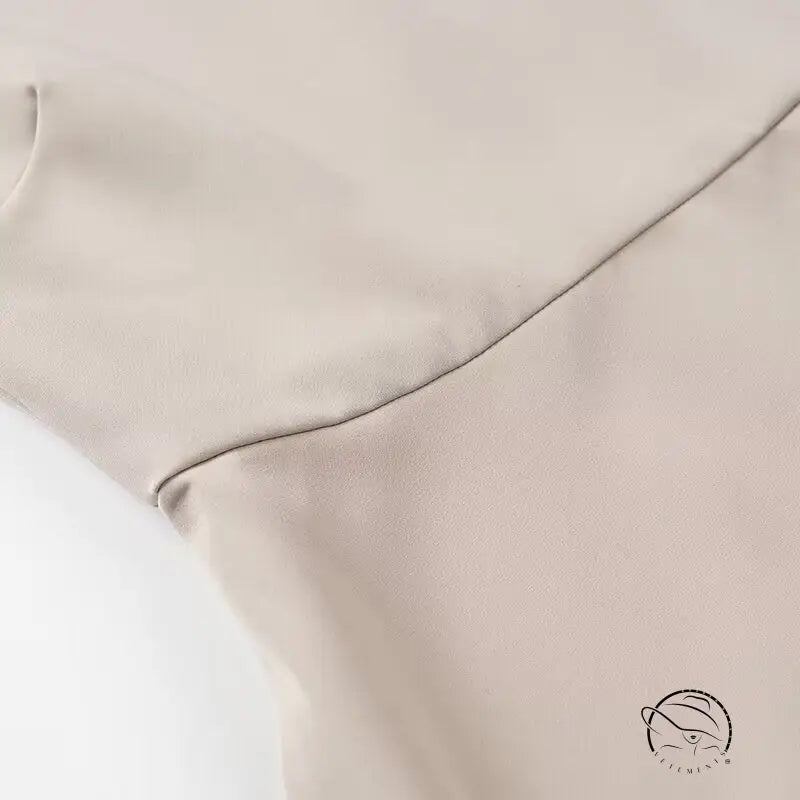 Elegant langry fashion beige satin pillowcase for slim fit dress