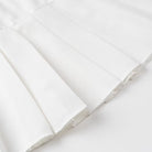 Elegant langry white pleated skirt with silver zipper in fashion two-piece dress