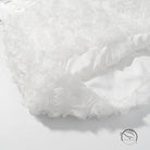 White ruffled organza early spring floral three dimensional tube top dress