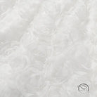 Early spring floral white feather boa with intricate 3D design