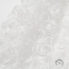 Early spring floral white feather boa with intricate design and soft texture