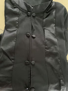 Spring arrival loose black leather jacket with large buttons and collar