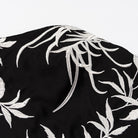 Langry fashion black silver leaf scarf with metallic thread for cute short embroidery dress