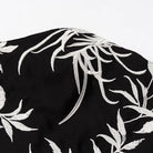 Black and silver leaf scarf in Langry fashion embroidery dress
