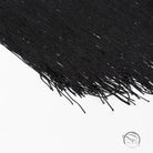 Langry fashion black fringe scarf on cute short embroidery dress