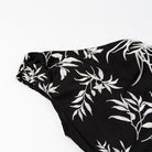 Langry fashion black and white floral embroidery dress with high neckline